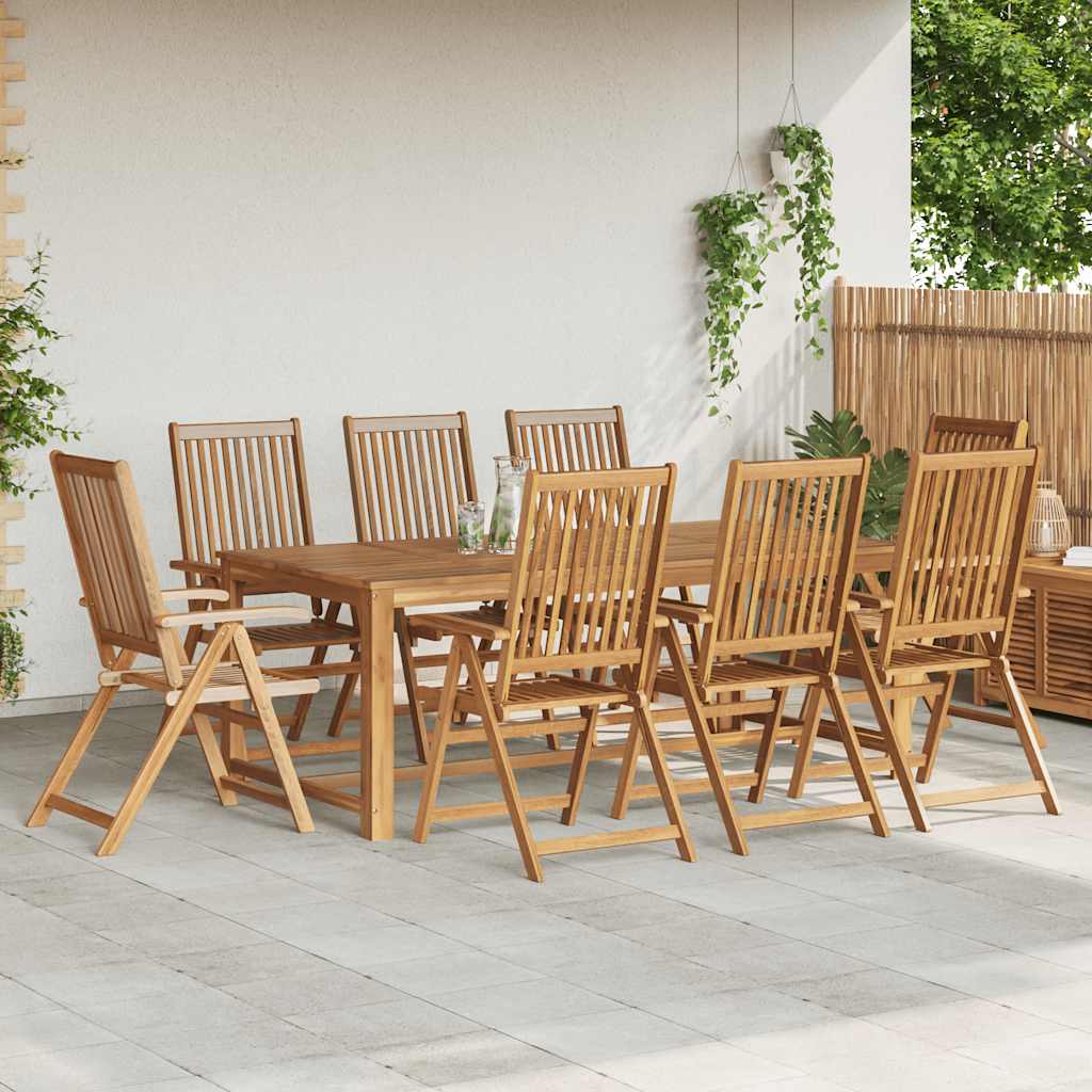 Sillas de jardín plegables 8 uds madera macizo de acacia