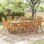 Sillas de jardín plegables 8 uds madera macizo de acacia