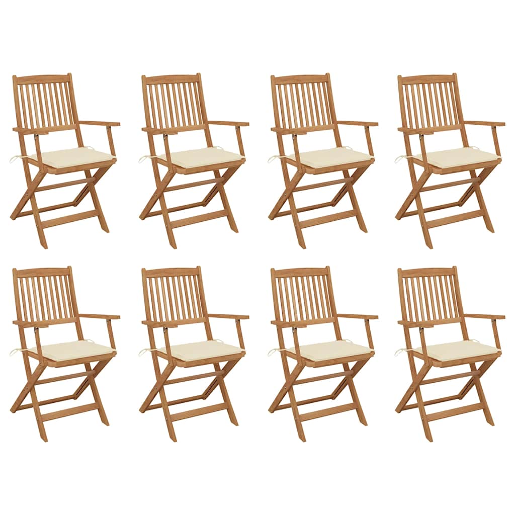 Sillas comedor de jardín 2 uds madera maciza acacia y cojines