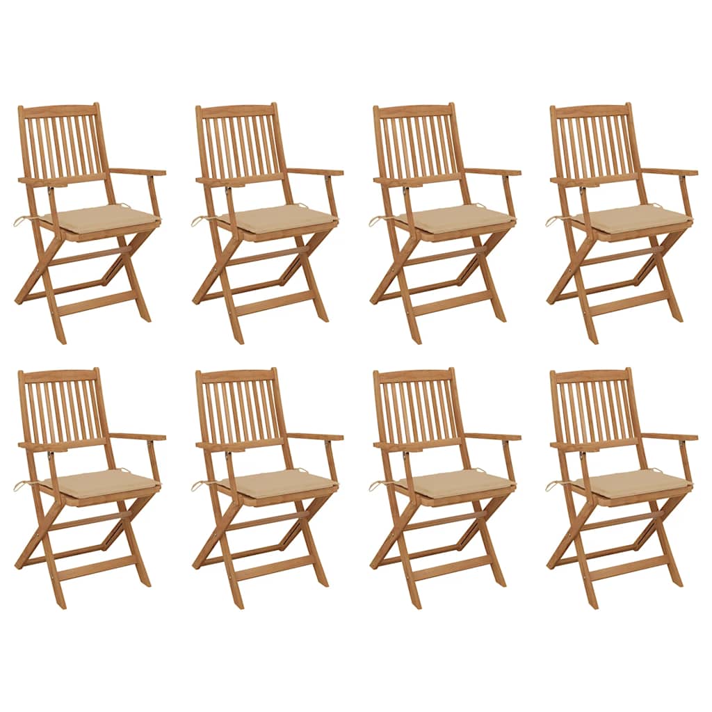 Sillas comedor de jardín 2 uds madera maciza acacia y cojines