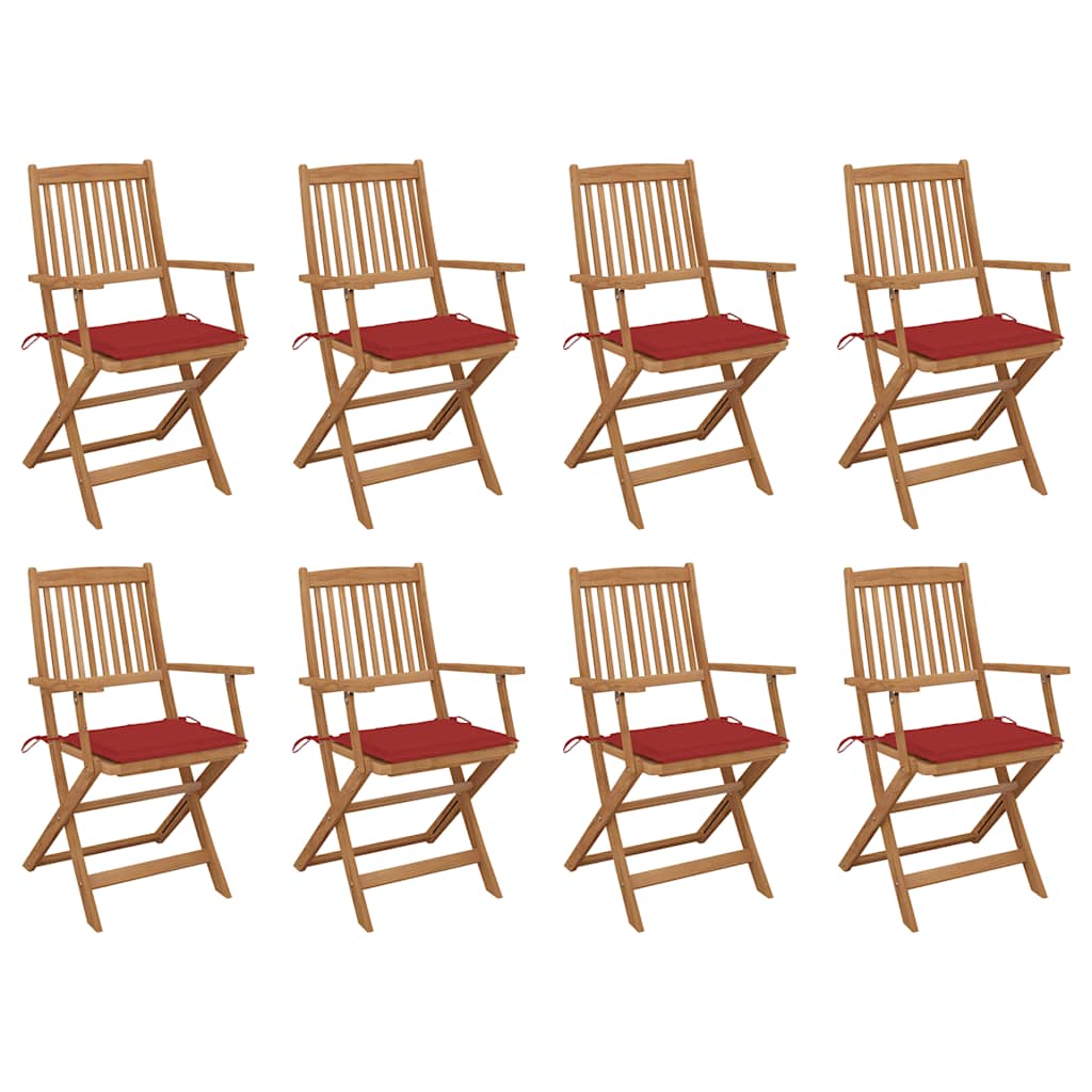 Sillas comedor de jardín 2 uds madera maciza acacia y cojines