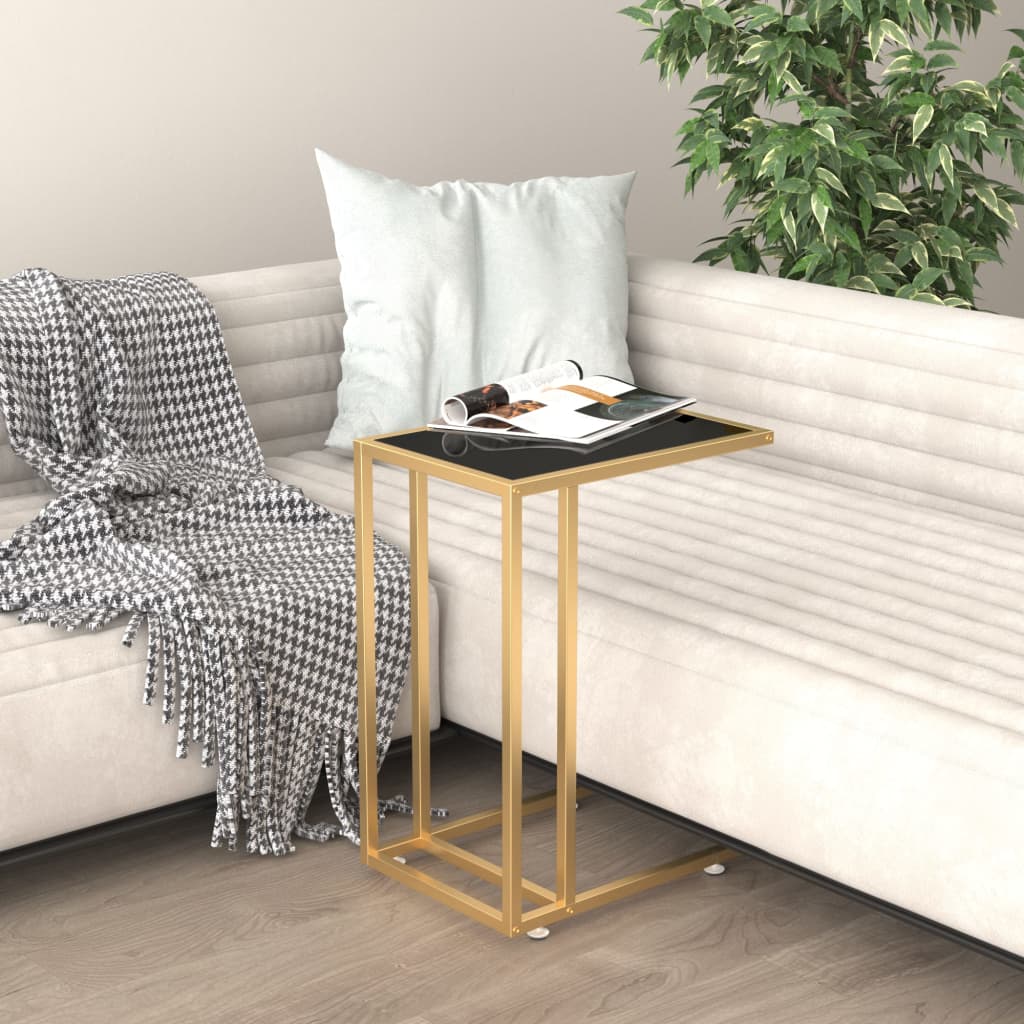 Mesa auxiliar de ordenador vidrio transparente 50x35x65 cm