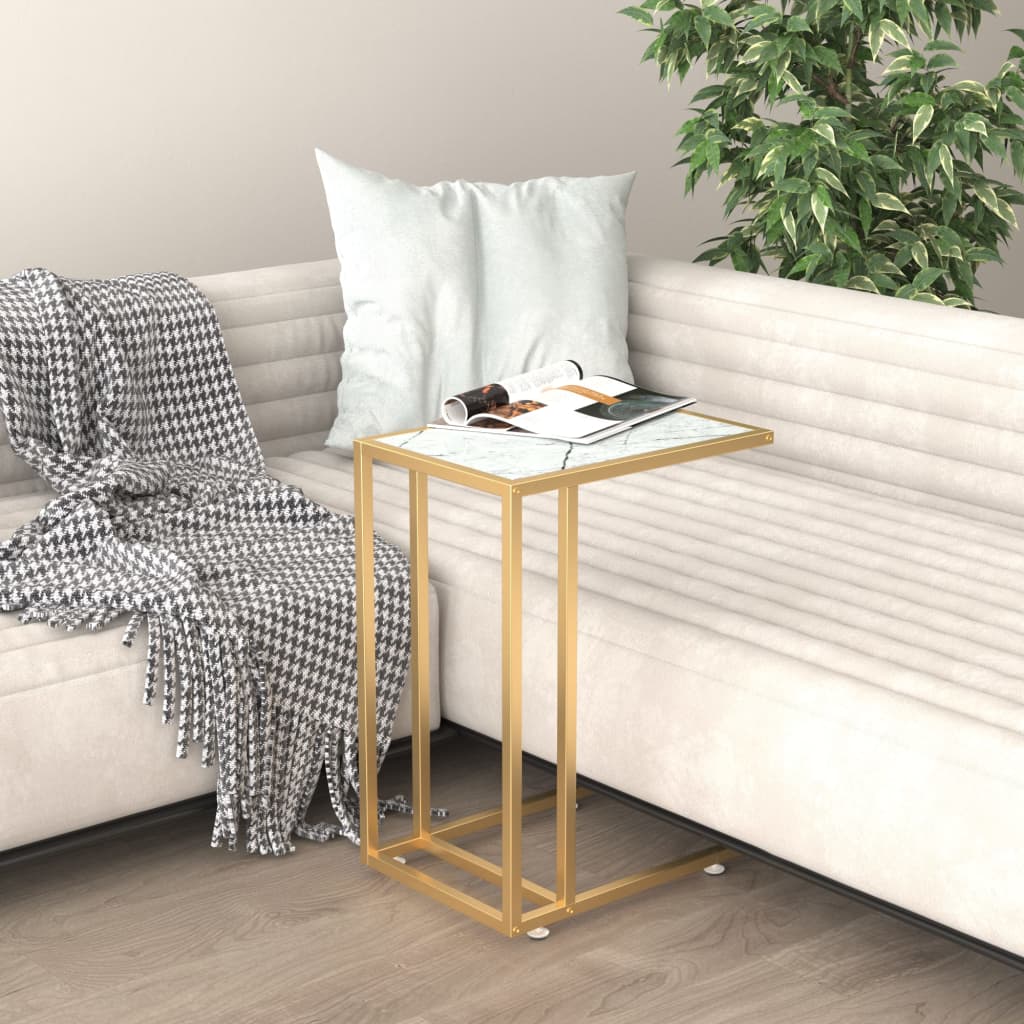 Mesa auxiliar de ordenador vidrio transparente 50x35x65 cm