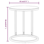 Mesa auxiliar vidrio templado dorado y mármol blanco 45 cm