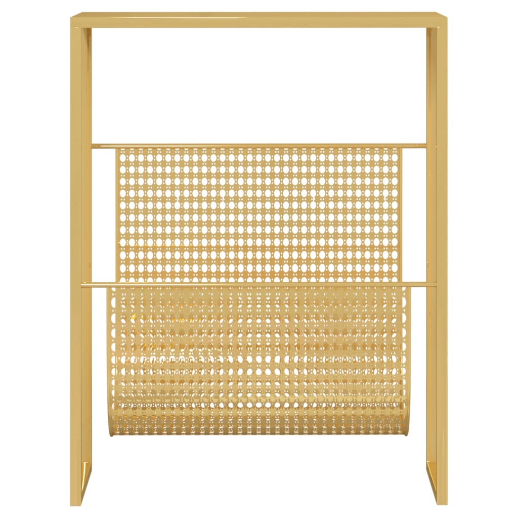 Revistero de acero dorado 35x15x45 cm