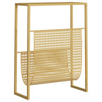 Revistero de acero dorado 35x15x45 cm