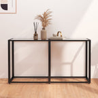 Mesa consola transparente vidrio templado 140x35x75,5 cm