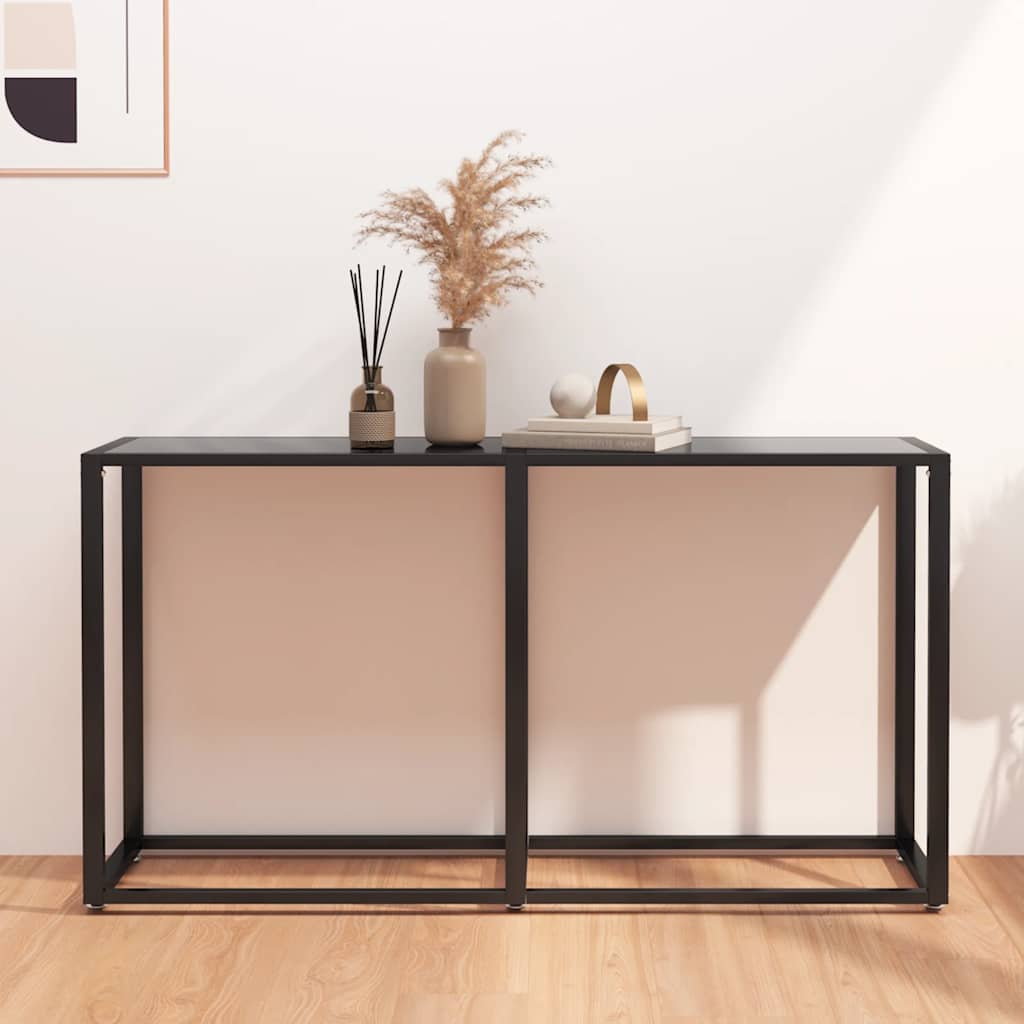 Mesa consola transparente vidrio templado 140x35x75,5 cm