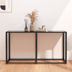 Mesa consola transparente vidrio templado 140x35x75,5 cm