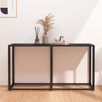 Mesa consola transparente vidrio templado 140x35x75,5 cm