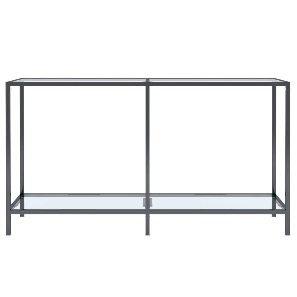 Mesa consola transparente vidrio templado 140x35x75,5 cm