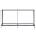 Mesa consola transparente vidrio templado 140x35x75,5 cm