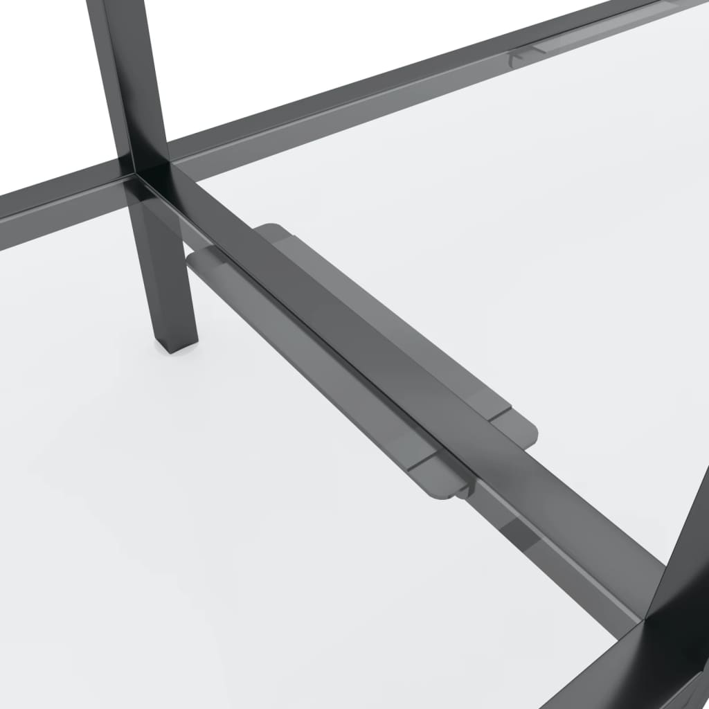 Mesa consola transparente vidrio templado 140x35x75,5 cm