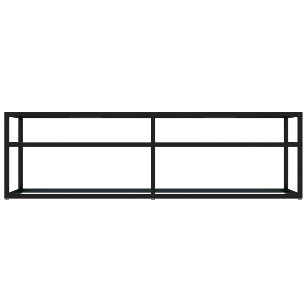 Mueble de TV vidrio templado color mármol blanco 140x40x40,5 cm