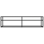 Mueble de TV vidrio templado color mármol blanco 160x40x40,5 cm