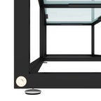 Mueble de TV vidrio templado color mármol blanco 160x40x40,5 cm