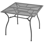 Juego de comedor de jardín 3 piezas acero antracita