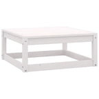 Set de salón de jardín de 3 piezas blanco madera maciza de pino