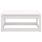 Set de salón de jardín de 3 piezas blanco madera maciza de pino