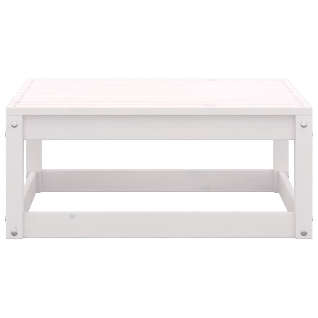 Set de salón de jardín de 3 piezas blanco madera maciza de pino