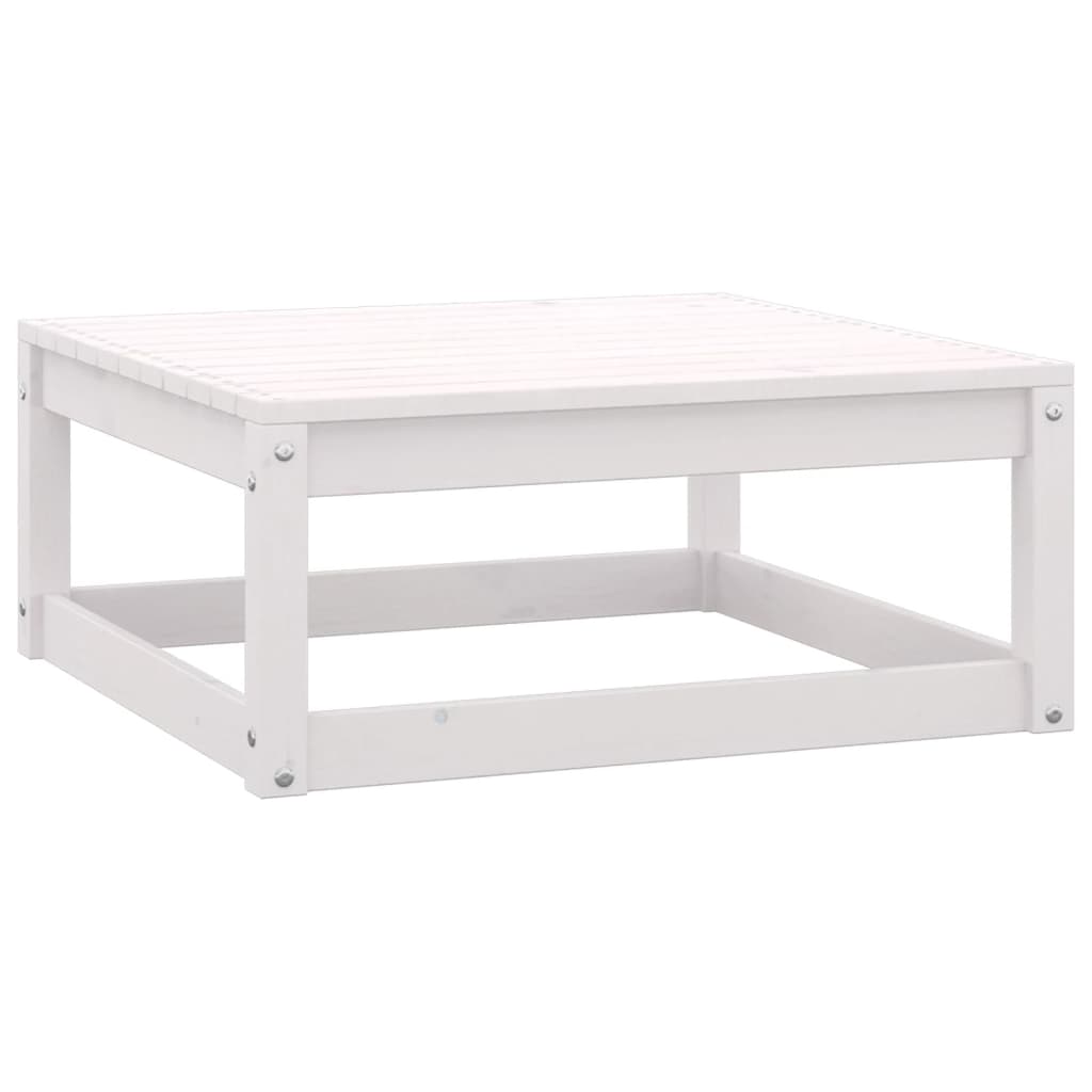 Set de salón de jardín de 3 piezas blanco madera maciza pino