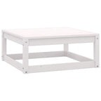 Set de salón de jardín de 3 piezas blanco madera maciza pino