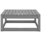 Muebles de jardín 3 piezas gris madera de pino maciza