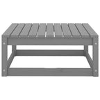 Muebles de jardín 3 piezas gris madera maciza de pino