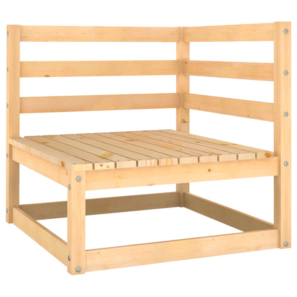 Juego de muebles de jardín 10 piezas madera maciza de pino