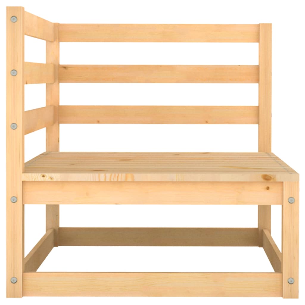 Juego de muebles de jardín 10 piezas madera maciza de pino