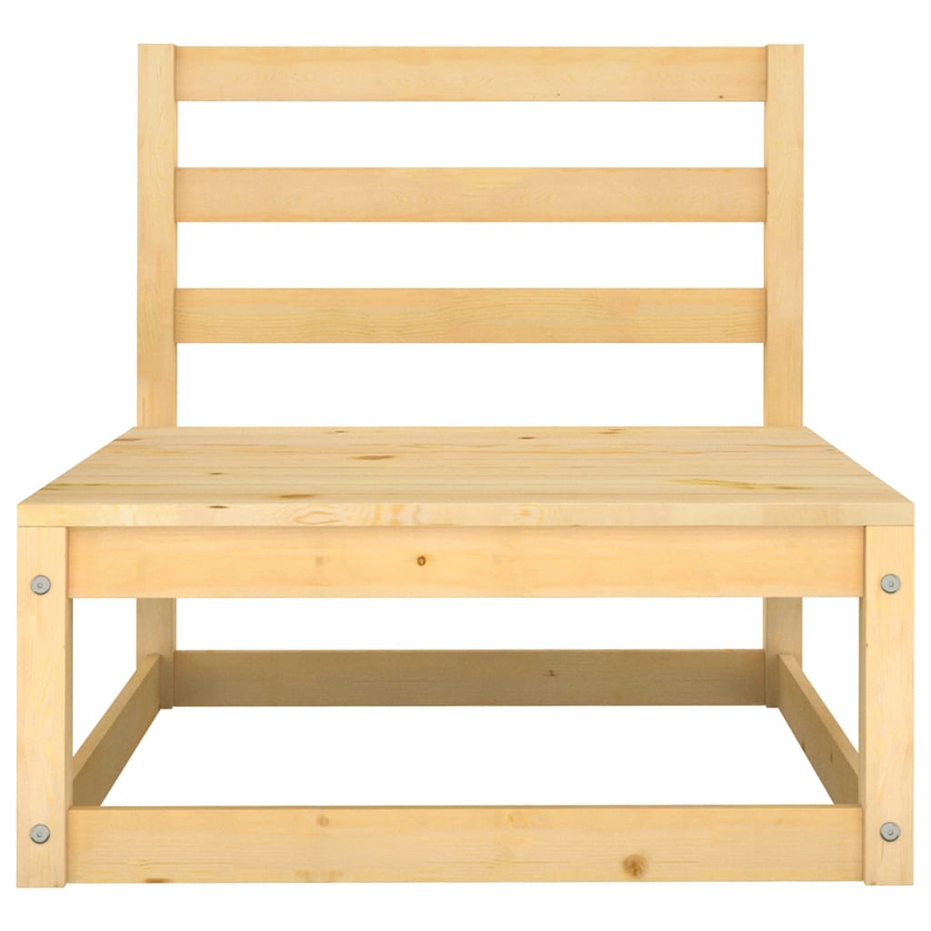 Juego de muebles de jardín 10 piezas madera maciza de pino