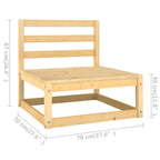 Juego de muebles de jardín 10 piezas madera maciza de pino