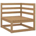 Juego de muebles de jardín 10 piezas madera maciza de pino