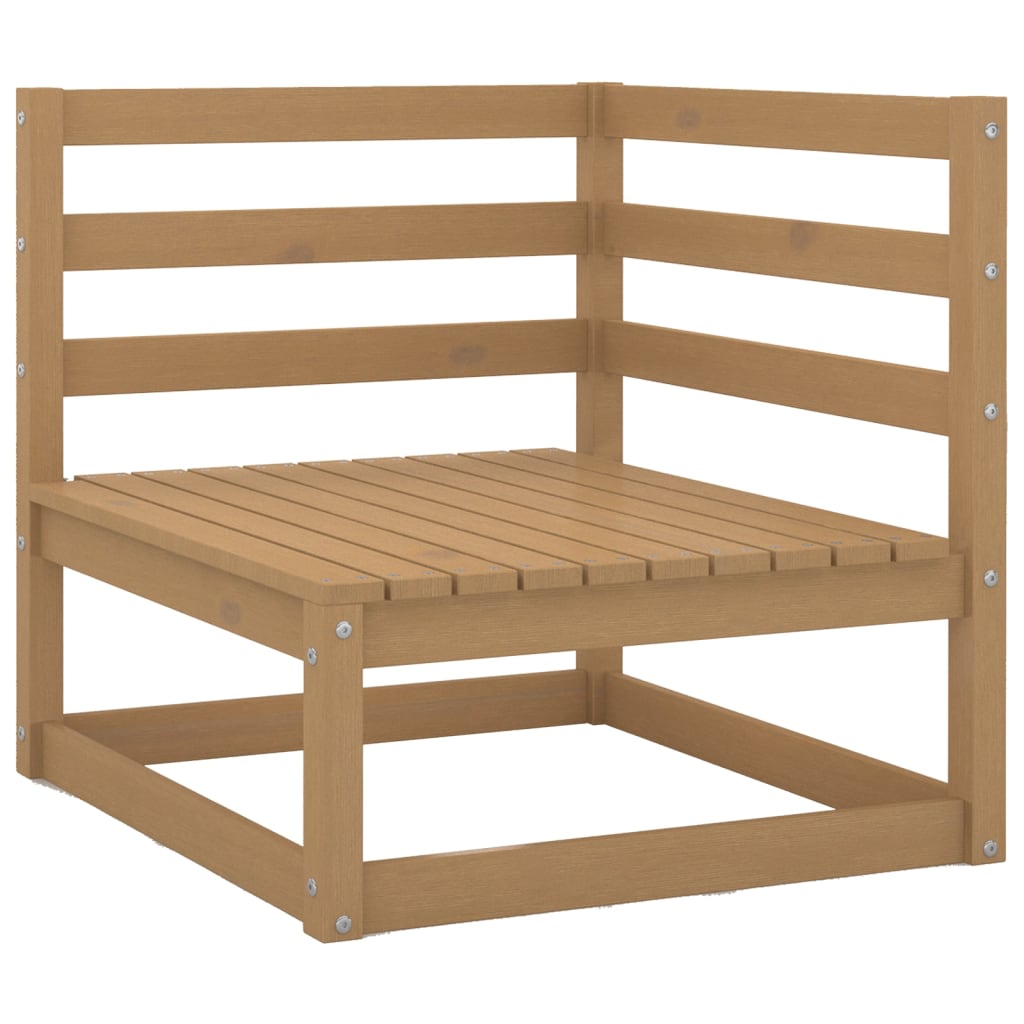 Juego de muebles de jardín 10 piezas madera maciza de pino