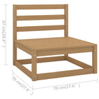 Juego de muebles de jardín 10 piezas madera maciza de pino