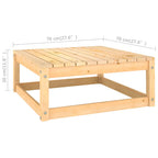 Muebles de jardín 8 pzas y cojines madera maciza pino