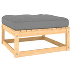 Juego de muebles de jardín 10 pzas y cojines madera maciza pino