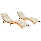 Tumbonas 2 uds madera maciza de acacia