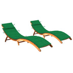 Tumbonas 2 uds madera maciza de acacia