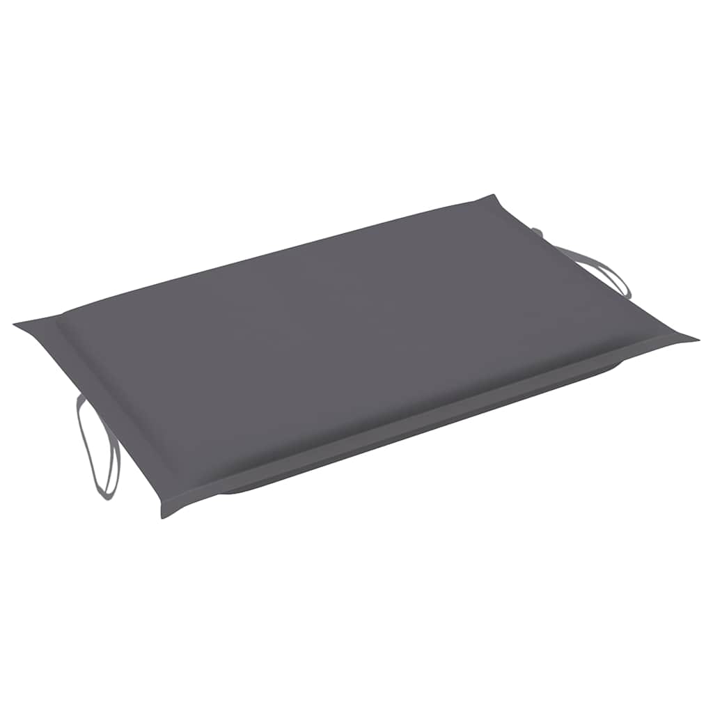 Tumbonas 2 unidades con mesa y cojines madera maciza de acacia