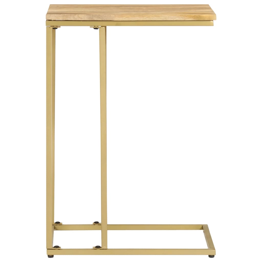 Mesa auxiliar de madera maciza de mango 35x45x65 cm