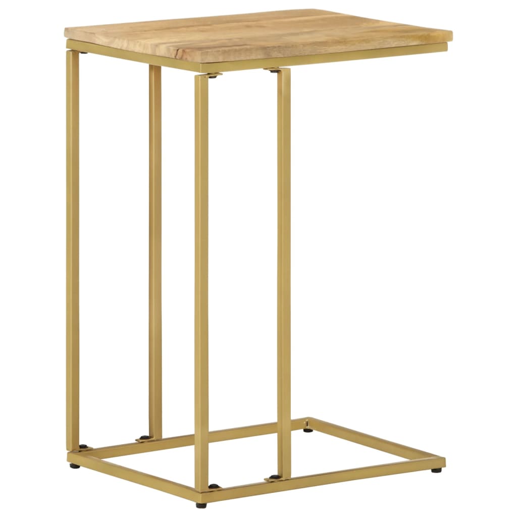 Mesa auxiliar de madera maciza de mango 35x45x65 cm