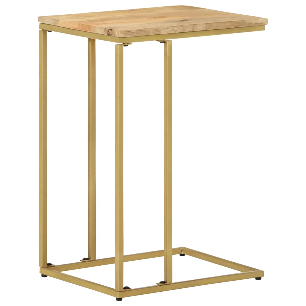 Mesa auxiliar de madera maciza de mango 35x45x65 cm