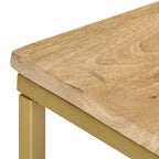 Mesa auxiliar de madera maciza de mango 35x45x65 cm