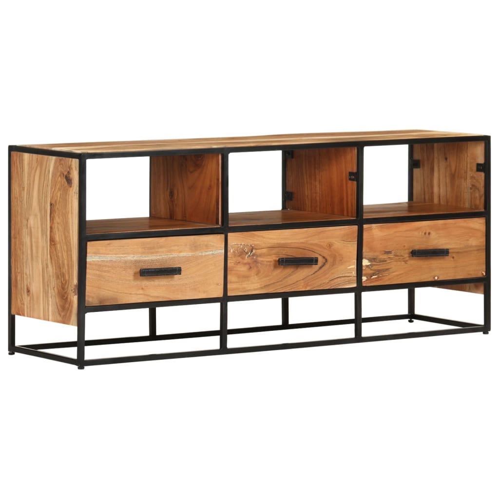 Mueble para la TV madera maciza de acacia 110x30x45 cm