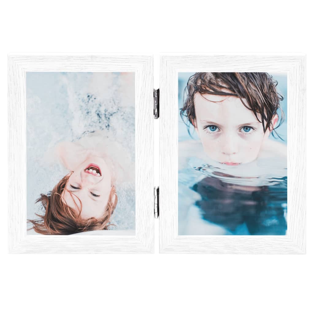 Marco de foto collage plegable blanco 2x(13x18 cm)