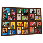 Marco collage para fotos 24x(10x15 cm) marrón oscuro MDF