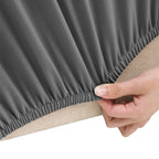 Funda elástica de sillón de 2 plazas poliéster jersey antracita
