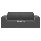 Funda elástica de sillón de 2 plazas poliéster jersey antracita