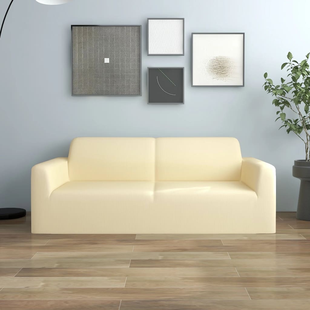 Funda elástica de sillón de 2 plazas poliéster jersey antracita